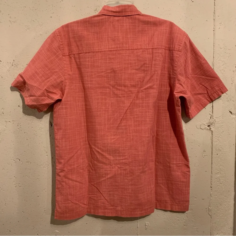Casual Button Up Shirt Short Sleeve Shirt Arrow Size Medium Coral Collared